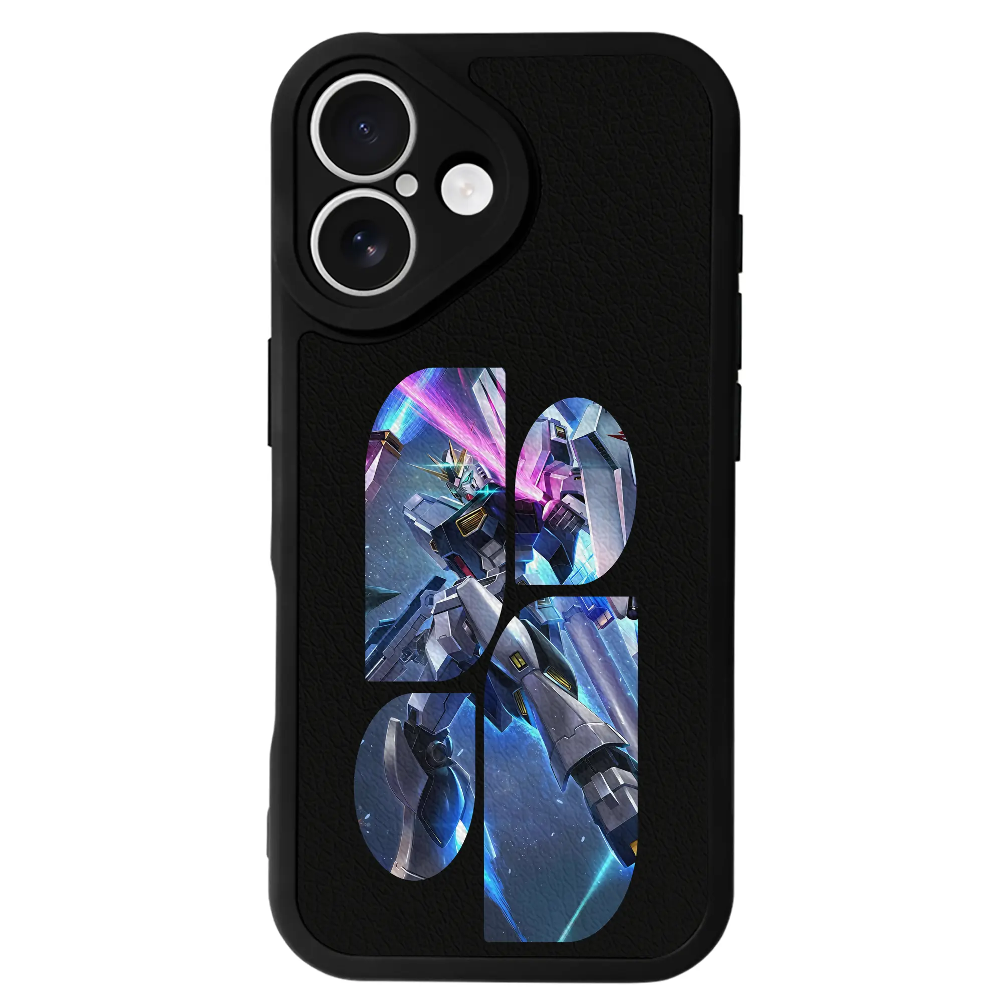 ガンダム グッズ,νガンダム - IPhone 16シリーズ対応 ・ シリコンスマホケース ・ レザー調 ・ 高精度フィット ・ 耐衝撃 ・ ワイヤレス充電対応 ・ 精密カット